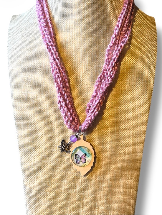 gypsy and luna creations Jewelry - Handmade Butterfly Pendant Necklace in Antique Bronze